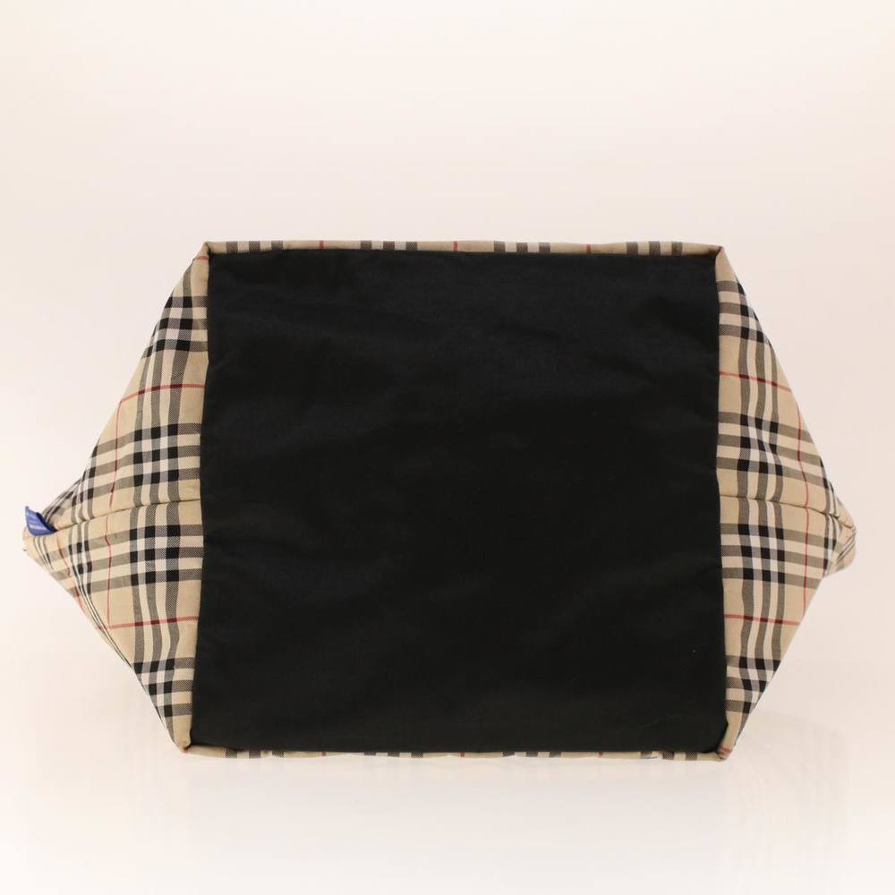 BURBERRY Nova Check Hand Bag Nylon Beige Auth ti1111 - Picture 5 of 16